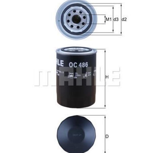 Olejový filtr MAHLE OC 486