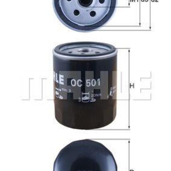 Olejový filtr MAHLE OC 501