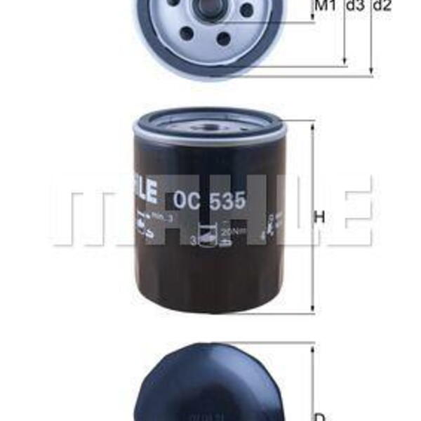 Olejový filtr MAHLE OC 535