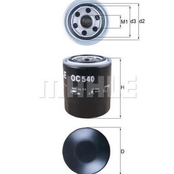 Olejový filtr MAHLE OC 540