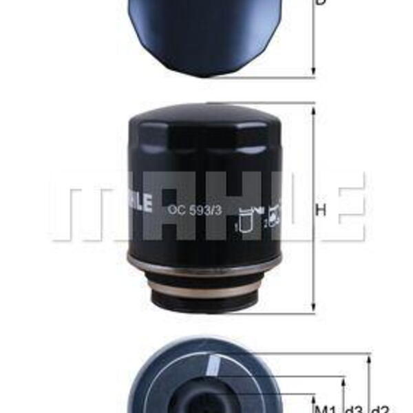 Olejový filtr MAHLE OC 593/3