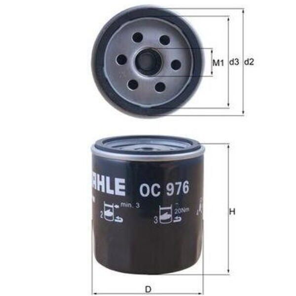 Olejový filtr MAHLE OC 976
