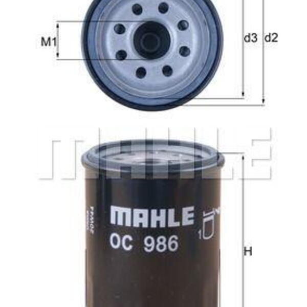 Olejový filtr MAHLE OC 986