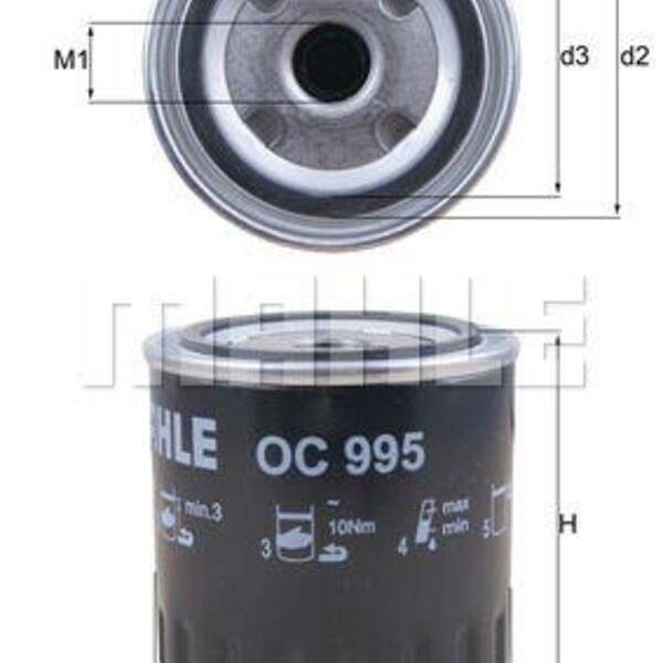 Olejový filtr MAHLE OC 995 OC 995
