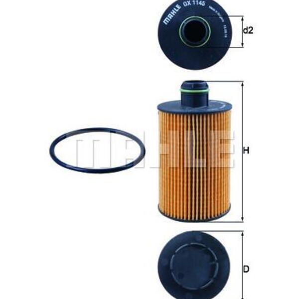 Olejový filtr MAHLE OX 1145D