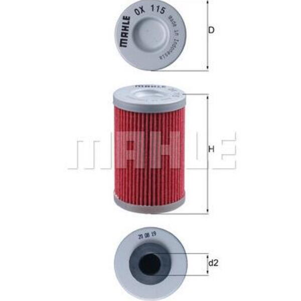 Olejový filtr MAHLE OX 115