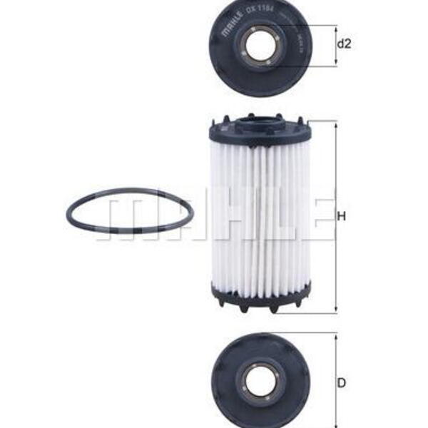 Olejový filtr MAHLE OX 1184D