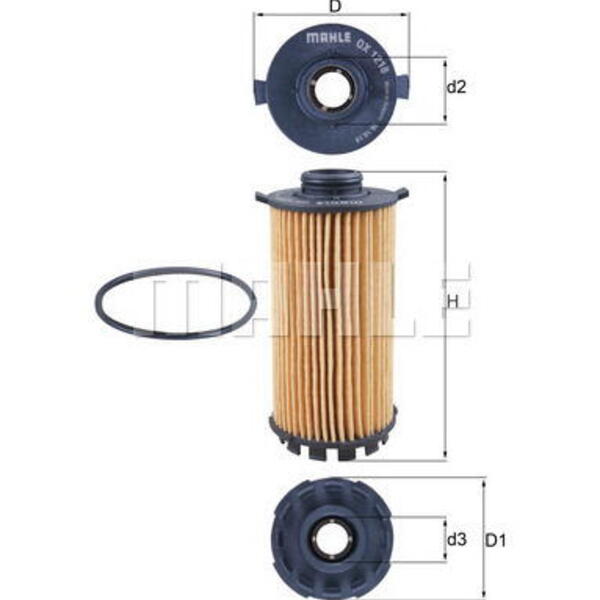 Olejový filtr MAHLE OX 1218D