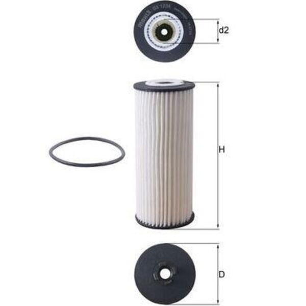Olejový filtr MAHLE OX 1236D