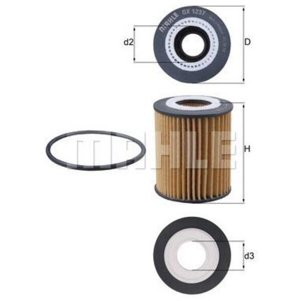 Olejový filtr MAHLE OX 1237D