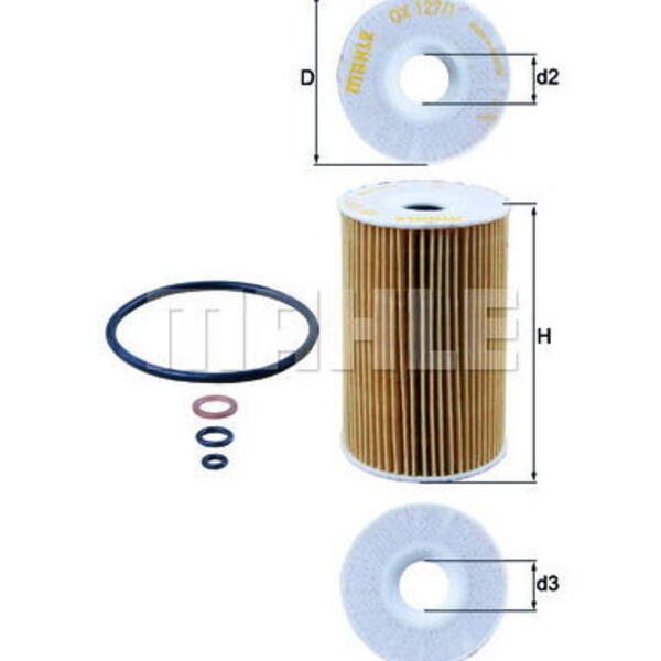 Olejový filtr MAHLE OX 127/1D
