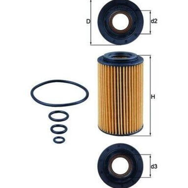 Olejový filtr MAHLE OX 153/7D