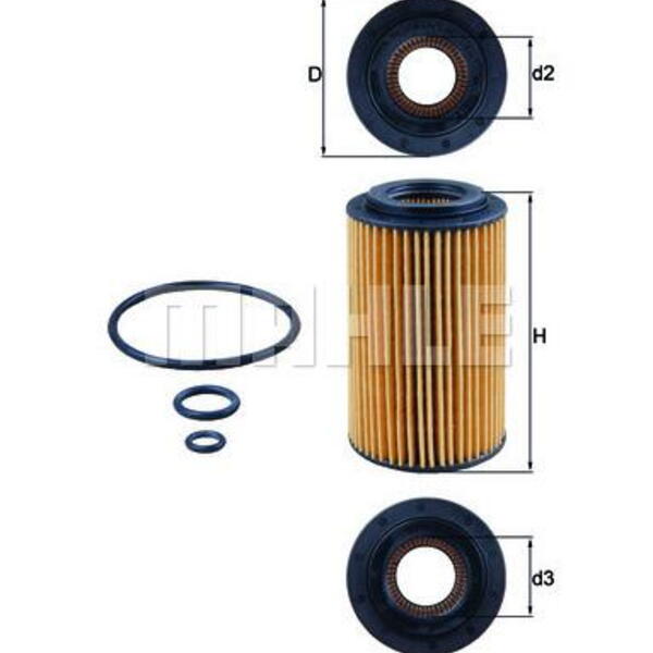 Olejový filtr MAHLE OX 153/7D1