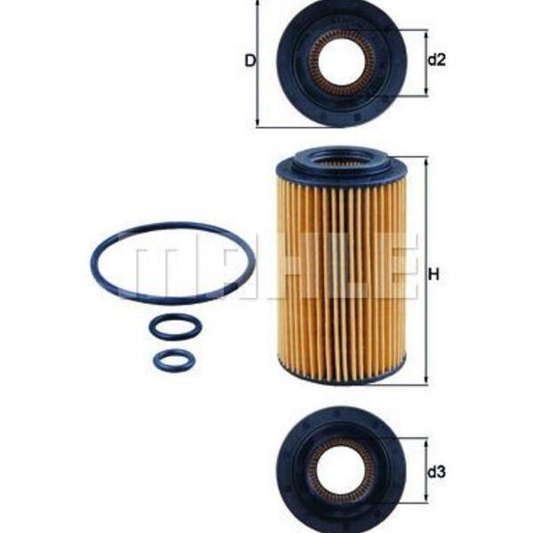 Olejový filtr MAHLE OX 153/7D2