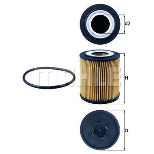 Olejový filtr MAHLE OX 182D