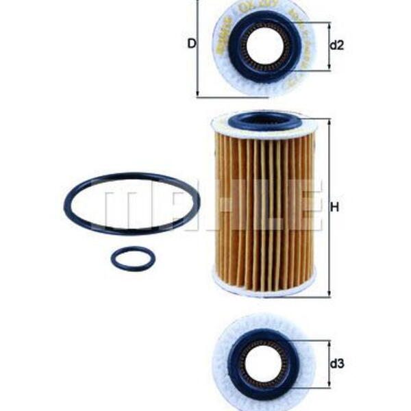 Olejový filtr MAHLE OX 209D