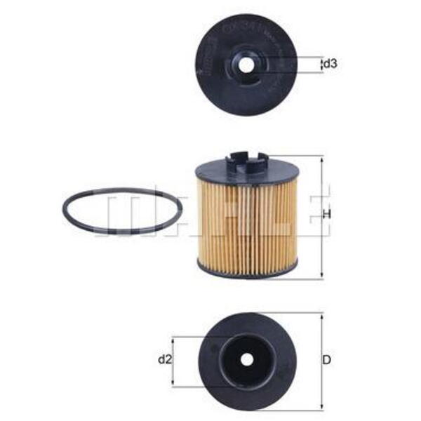 Olejový filtr MAHLE OX 341D