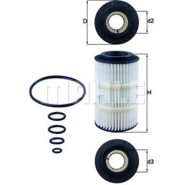 Olejový filtr MAHLE OX 345/7D