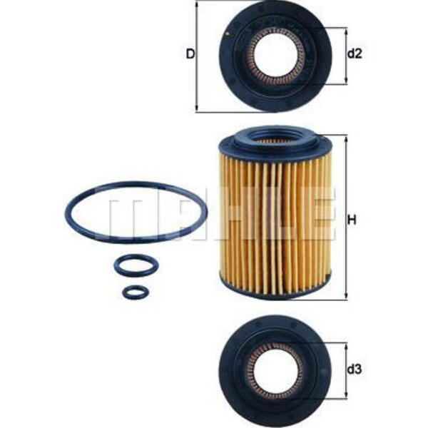 Olejový filtr MAHLE OX 347D