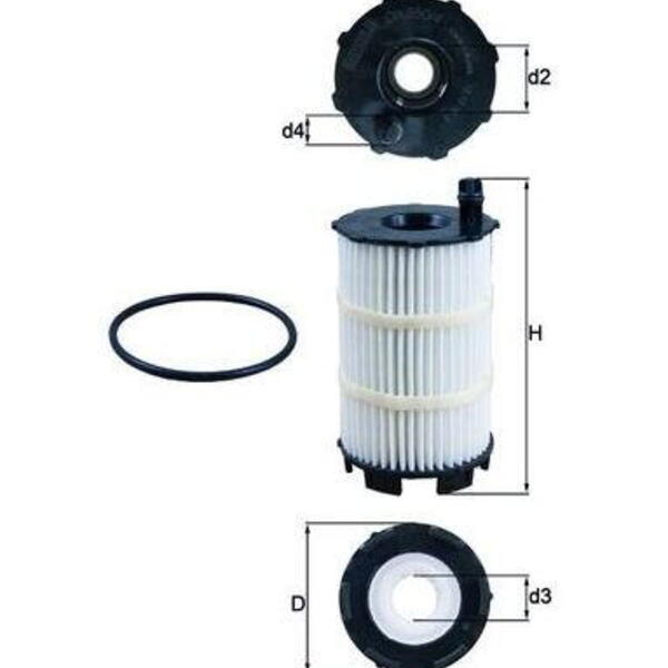 Olejový filtr MAHLE OX 350/4D