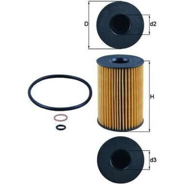 Olejový filtr MAHLE OX 353/7D