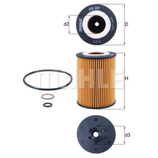 Olejový filtr MAHLE OX 367D