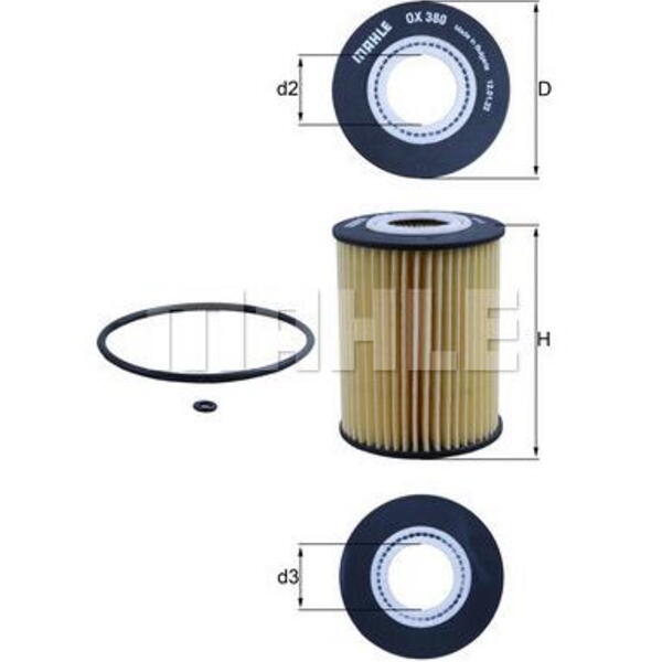 Olejový filtr MAHLE OX 380D