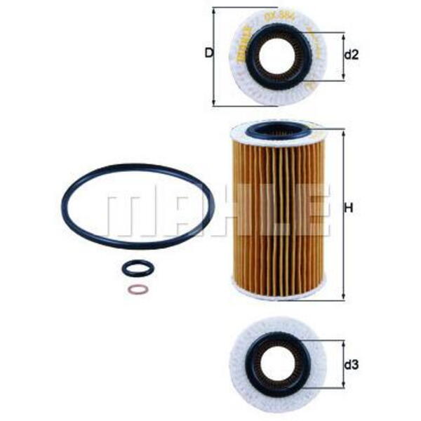 Olejový filtr MAHLE OX 384D