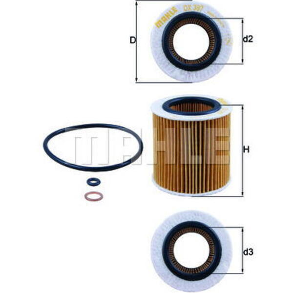 Olejový filtr MAHLE OX 387D