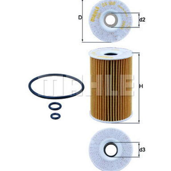Olejový filtr MAHLE OX 388D