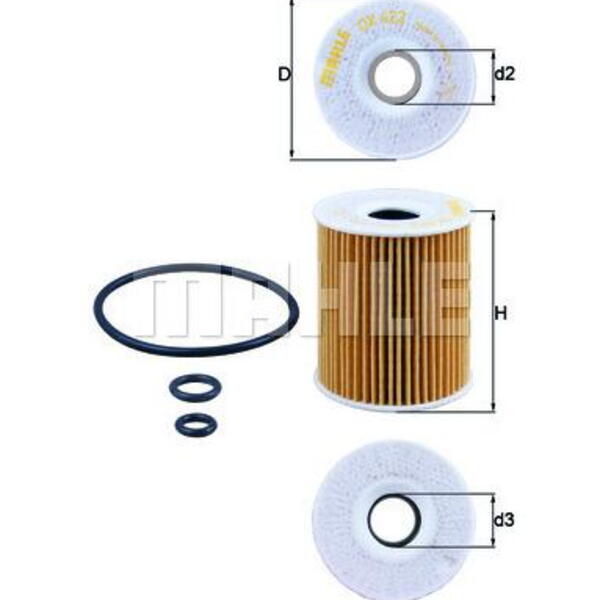 Olejový filtr MAHLE OX 422D
