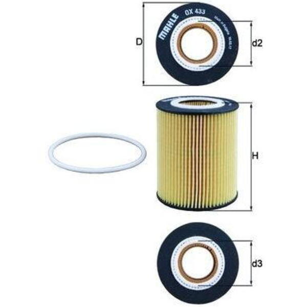 Olejový filtr MAHLE OX 433D