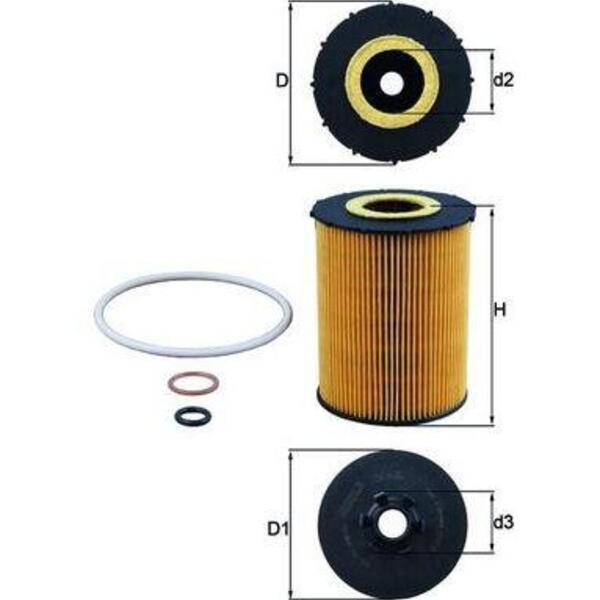 Olejový filtr MAHLE OX 636D