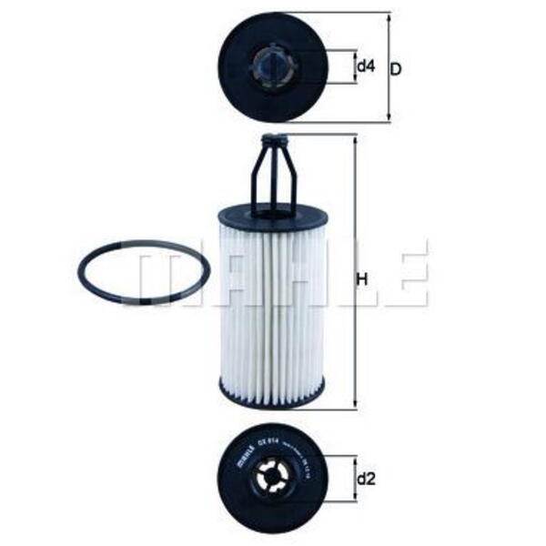 Olejový filtr MAHLE OX 814D