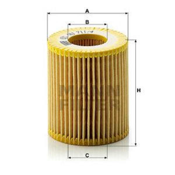 Olejový filtr MANN-FILTER HU 711/4 x