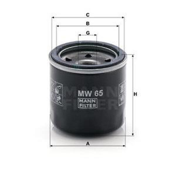 Olejový filtr MANN-FILTER MW 65