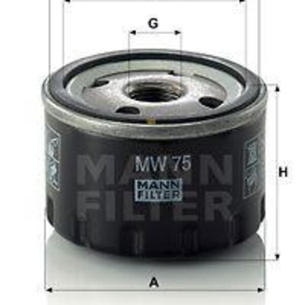 Olejový filtr MANN-FILTER MW 75