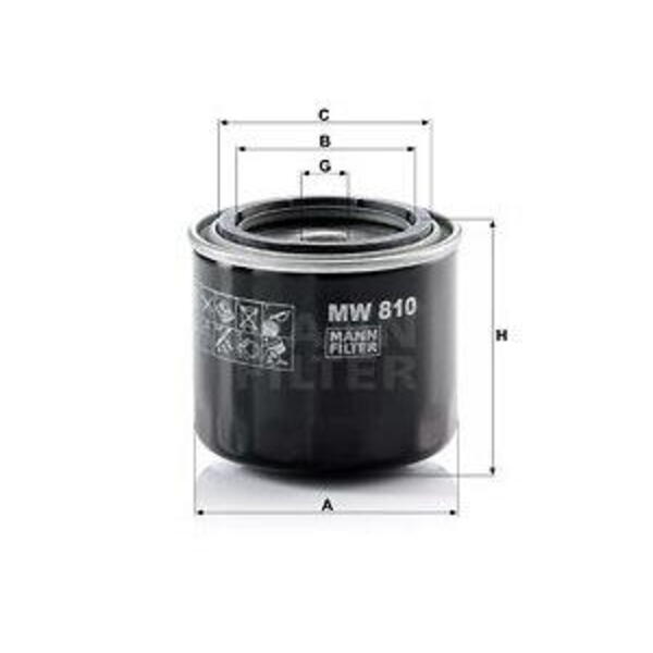 Olejový filtr MANN-FILTER MW 810