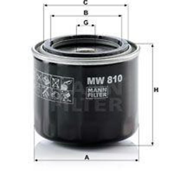 Olejový filtr MANN-FILTER MW 810