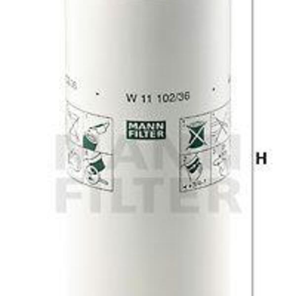 Olejový filtr MANN-FILTER W 11 102/36 W 11 102/36