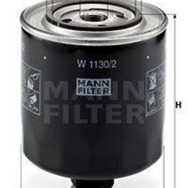 Olejový filtr MANN-FILTER W 1130/2 W 1130/2
