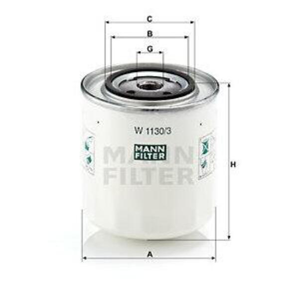 Olejový filtr MANN-FILTER W 1130/3