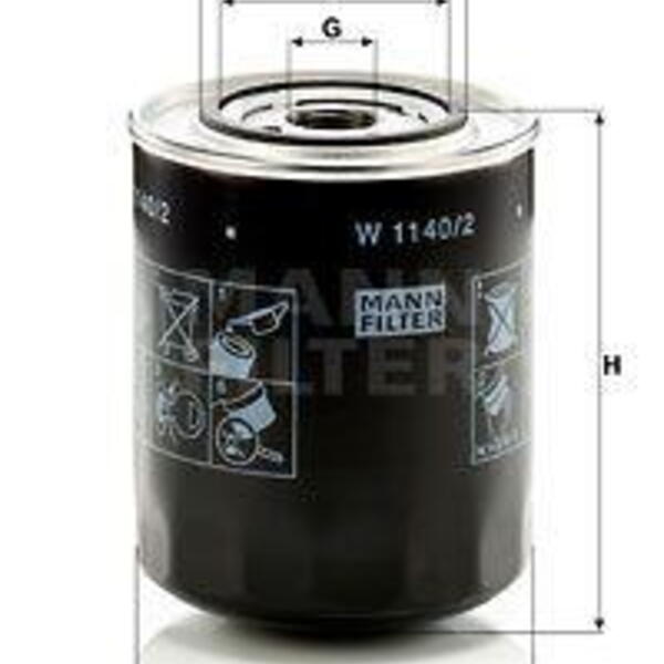Olejový filtr MANN-FILTER W 1140/2