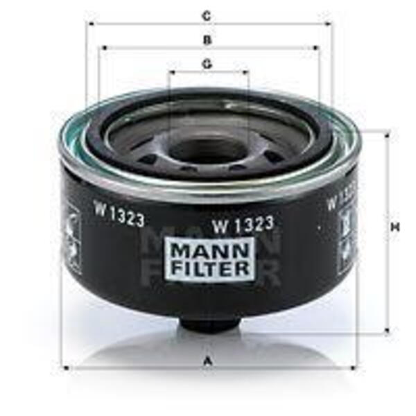 Olejový filtr MANN-FILTER W 1323