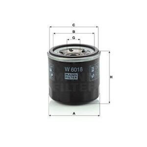 Olejový filtr MANN-FILTER W 6018
