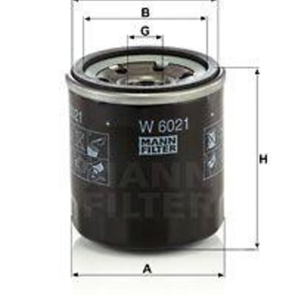 Olejový filtr MANN-FILTER W 6021