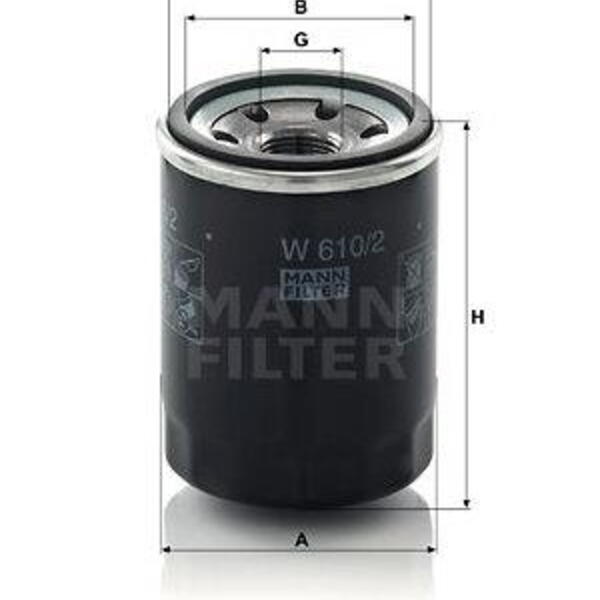 Olejový filtr MANN-FILTER W 610/2