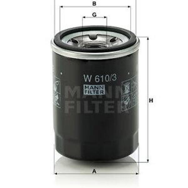 Olejový filtr MANN-FILTER W 610/3
