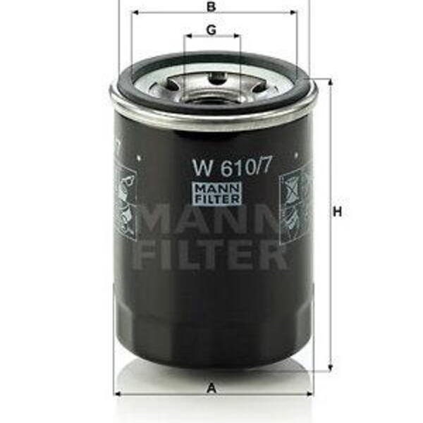 Olejový filtr MANN-FILTER W 610/7