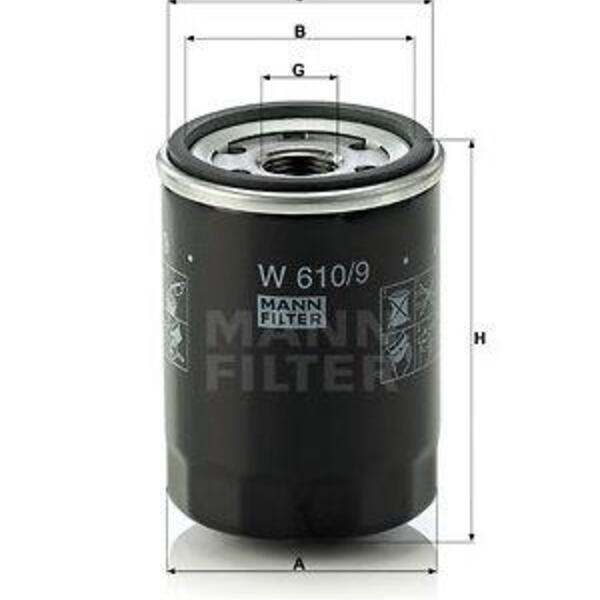 Olejový filtr MANN-FILTER W 610/9